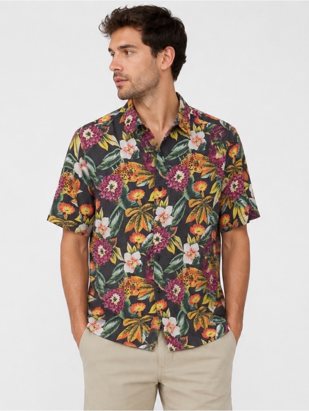 Topman Multicolor Floral Casual Shirt